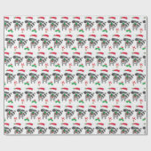 Cadeau Papier à enveloppement de Noël Raccoon (Plat)