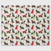 Cadeau Papier à enveloppement de Noël Rottweiler (Plat)
