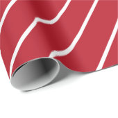 Cadeau Papier à enveloppement de Noël Rouge avec bandes b (Coin rond)