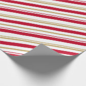 Cadeau Papier à enveloppement de Noël - Rouge, Blanc, Or (Coin)