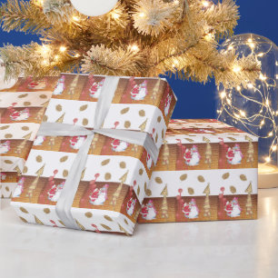 Cadeau Papier à enveloppement de Noël Snowman