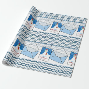Cadeau Papier à enveloppement de Noël Snowman