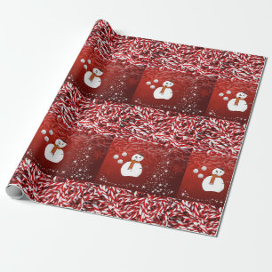 Cadeau Papier à enveloppement de Noël Snowman