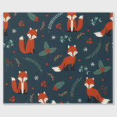 Cadeau Papier à enveloppement de Noël (thème Red Fox) (Plat)