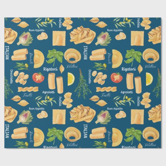 Cadeau Papier à enveloppement de pâtes italiennes (Plat)
