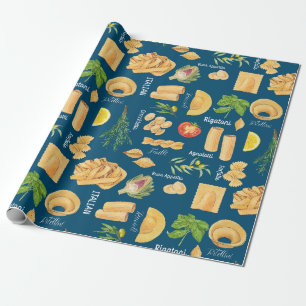 Cadeau Papier à enveloppement de pâtes italiennes