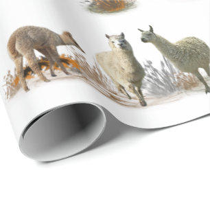 Cadeau Papier à enveloppement de prés de lama (choisir la