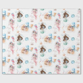 Cadeau Papier à enveloppement de sirène (Plat)