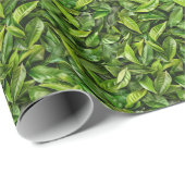 Cadeau Papier à enveloppement de thé vert (Coin rond)