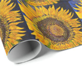 Cadeau Papier à enveloppement de tournesol (Coin rond)