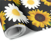 Cadeau Papier à enveloppement de tournesol (Coin rond)