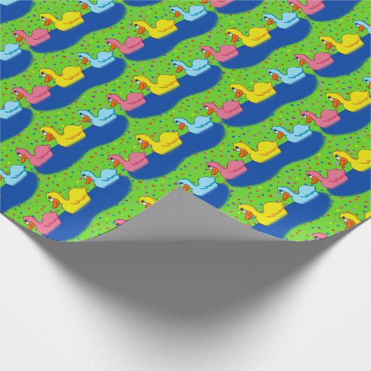 Cadeau Papier à enveloppement de trois canards (Coin)