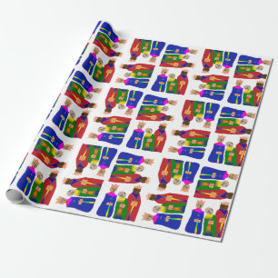 Cadeau Papier à enveloppement de trois rois