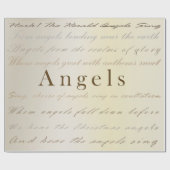 Cadeau Papier à enveloppement des anges de Noël (Plat)