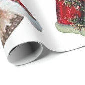 Cadeau Papier à enveloppement des anges de Noël (Coin rond)