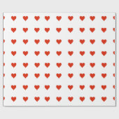 Cadeau Papier à enveloppement des Coeurs rouges (Plat)