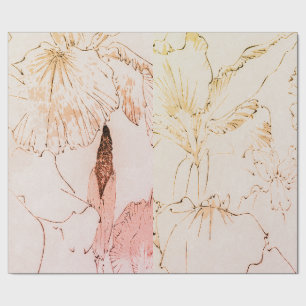 Cadeau Papier à enveloppement des fleurs IRIS