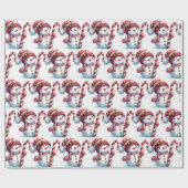 Cadeau Papier à enveloppement des motoneiges de vacances (Plat)