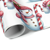 Cadeau Papier à enveloppement des motoneiges de vacances (Coin rond)