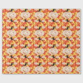 Cadeau Papier à enveloppement d'Halloween, Citrouille (Plat)