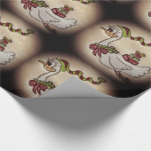 Cadeau Papier à enveloppement d'oies de Noël (Coin)