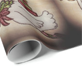 Cadeau Papier à enveloppement d'oies de Noël (Coin rond)