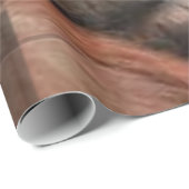 Cadeau Papier à enveloppement d'orangoutan (Coin rond)