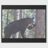Cadeau Papier à enveloppement d'ours noir (Plat)