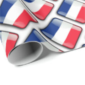 Cadeau Papier à enveloppement du drapeau français (Coin rond)