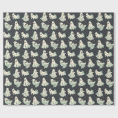 Cadeau Papier à enveloppement Éffrayant foncé Halloween F (Plat)