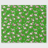 Cadeau Papier à enveloppement Ferret de Noël (Plat)