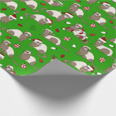 Cadeau Papier à enveloppement Ferret de Noël (Coin)