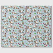 Cadeau Papier à enveloppement Ferret de Noël (Plat)