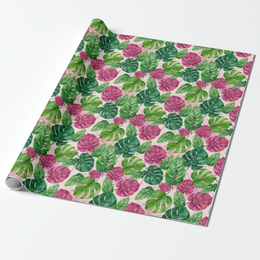 Cadeau Papier à enveloppement feuille (Déroulé)
