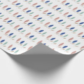 Cadeau Papier à enveloppement feuille simple et moderne (Coin)