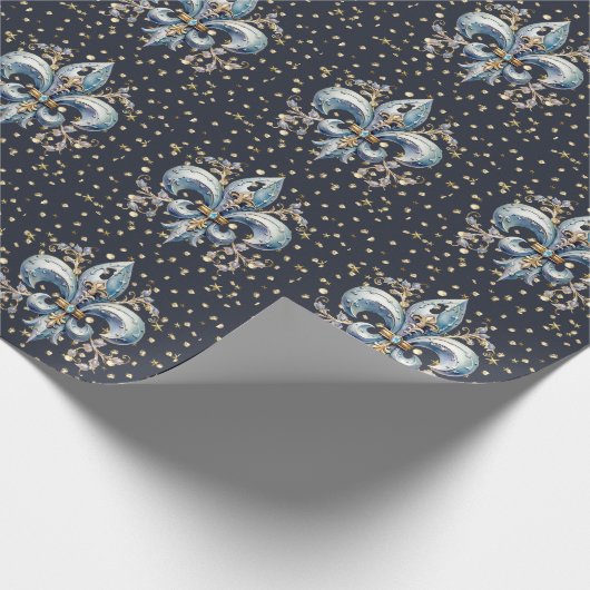 Cadeau Papier à enveloppement Fleur de Lys (Coin)