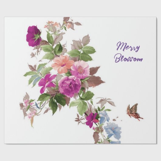 Cadeau Papier à enveloppement floral (Plat)