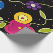 Cadeau Papier à enveloppement floral moderne (Coin)