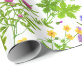 Cadeau Papier à enveloppement floral simple (Coin rond)