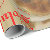 Cadeau Papier à enveloppement Giraffe Noël (Coin rond)