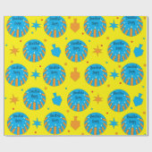 Cadeau Papier à enveloppement Hanoukka/bougies orange (Plat)