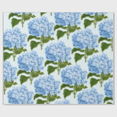 Cadeau Papier à enveloppement Hydrangea bleu (Plat)
