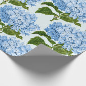 Cadeau Papier à enveloppement Hydrangea bleu (Coin)