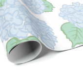 Cadeau Papier à enveloppement Hydrangea bleu (Coin rond)