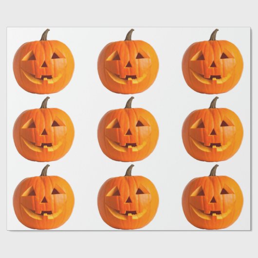 Cadeau Papier à enveloppement Jack-O-Lantern (Plat)
