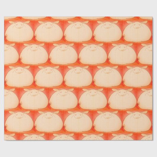 Cadeau Papier à enveloppement JAPONAIS GRAS BUNNY (Plat)