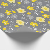 Cadeau Papier à enveloppement jaune et gris (Coin)