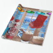 Cadeau Papier à enveloppement Joyeuses Fêtes (Déroulé)