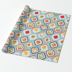 Cadeau Papier à enveloppement Kawaii Sushi