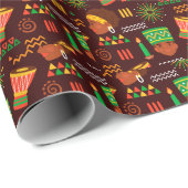 Cadeau Papier à enveloppement Kwanzaa (Coin rond)